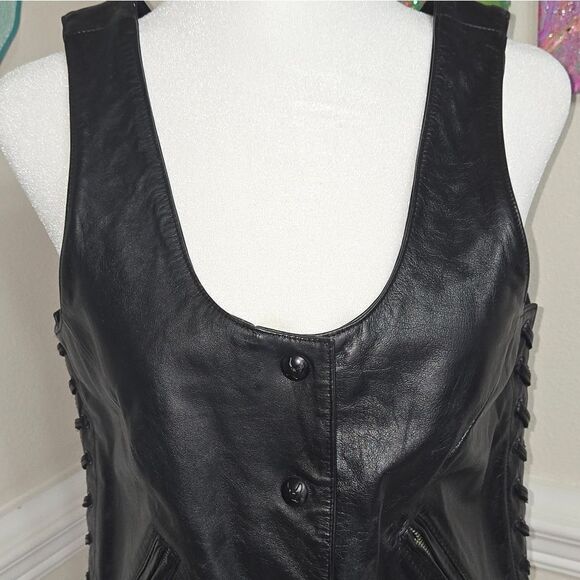 NWOT Authentic Harley Davidson Leather Vest - Picture 3 of 14